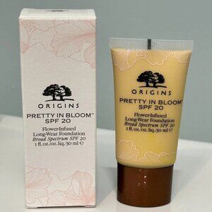 New Origins PRETTY IN BLOOM SPF20 FOUNDATION~120 VERY LIGHT WARM~Full Size~Rare